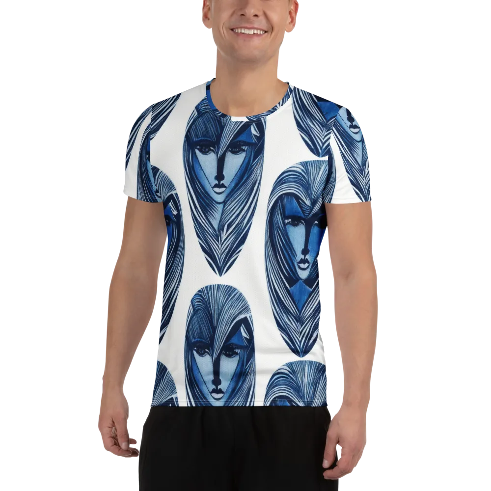 Indigo Visage on Men's Athletic T-Shirt — Front
