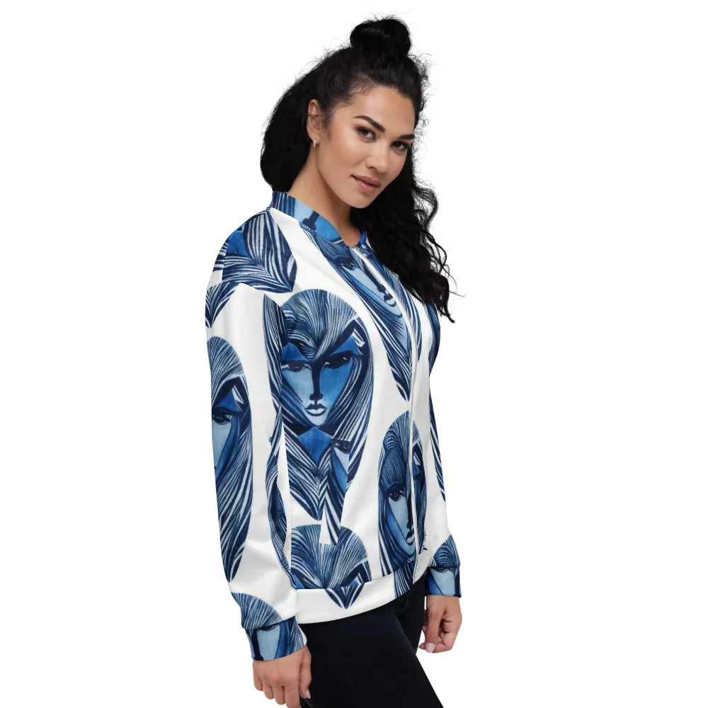 Indigo Visage on Bomber Jacket — Right
