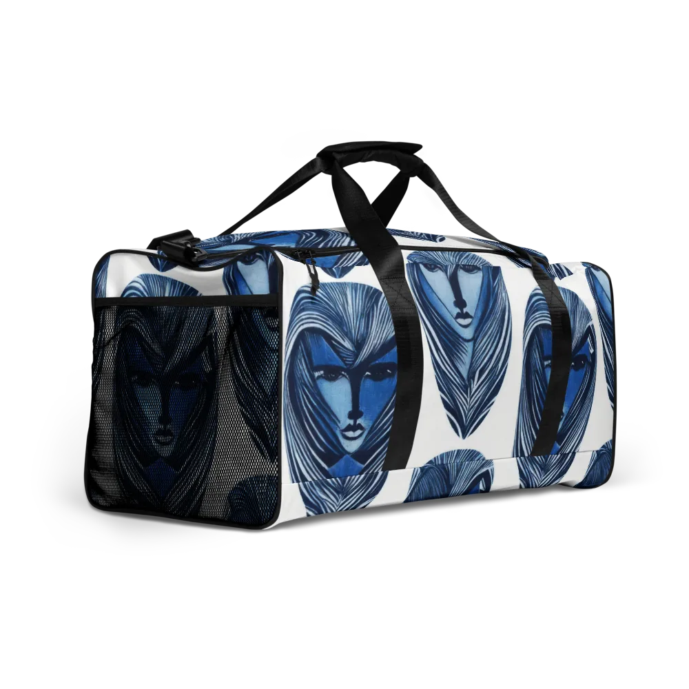 Indigo Visage on Duffle Bag — Right Front