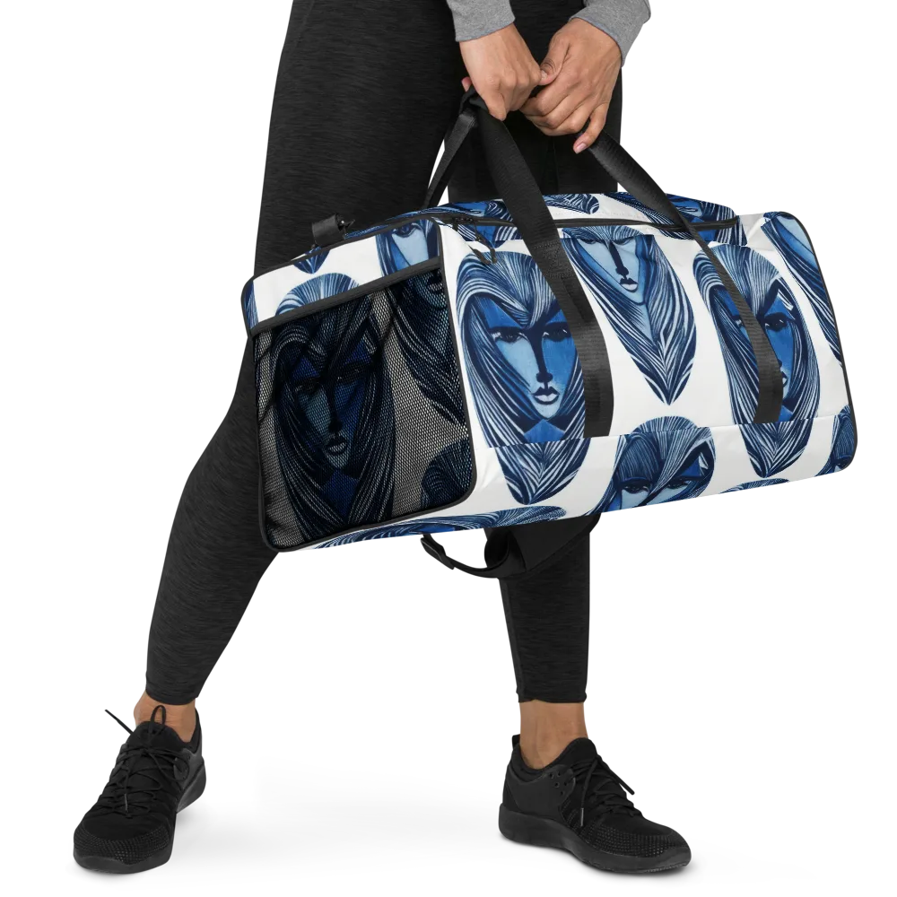 Indigo Visage on Duffle Bag — Right Front