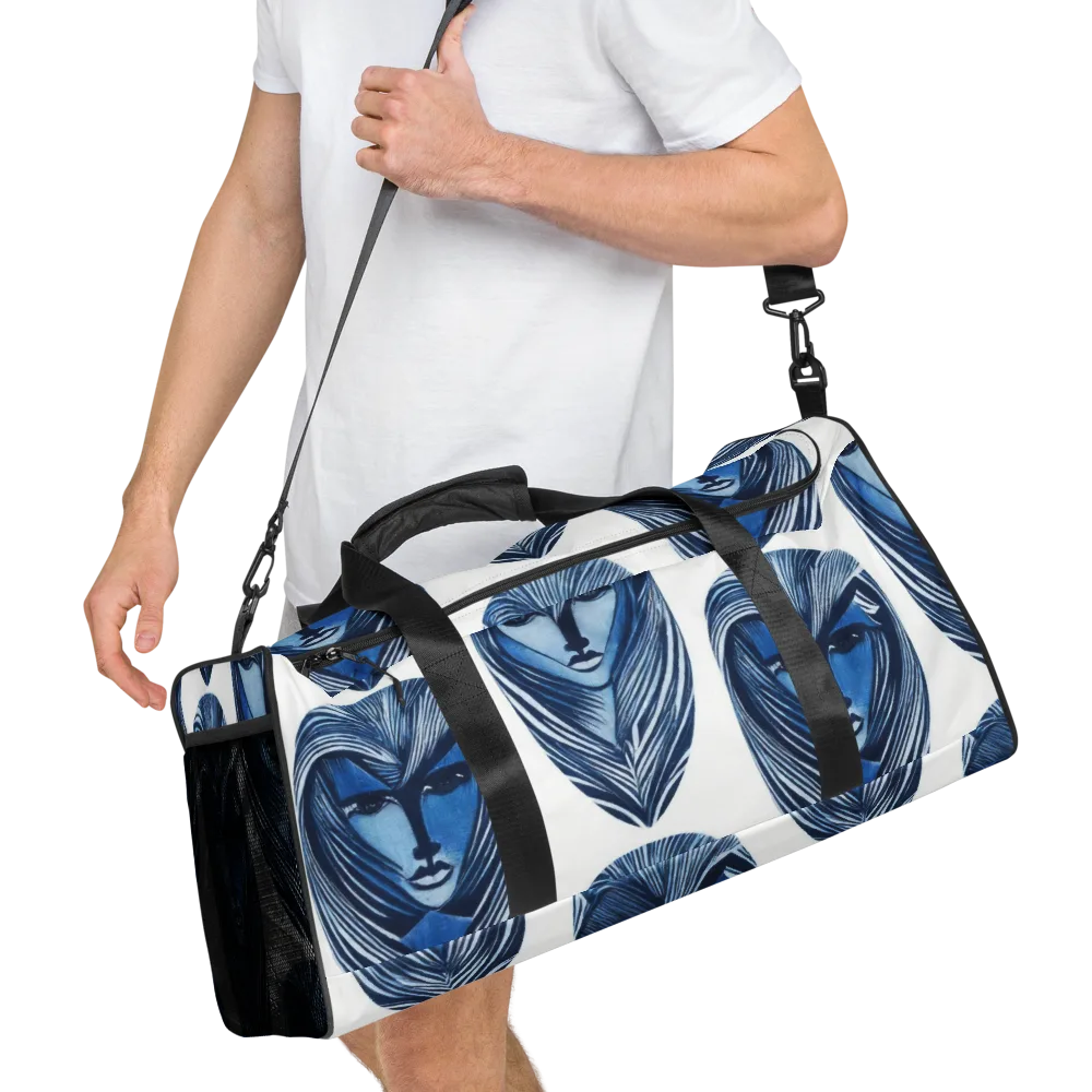 Indigo Visage on Duffle Bag — Right Front