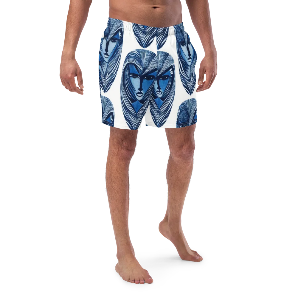 Indigo Visage on Swim Trunks — Front