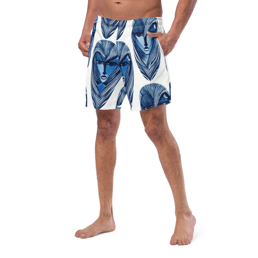 Indigo Visage on Swim Trunks — Left Front