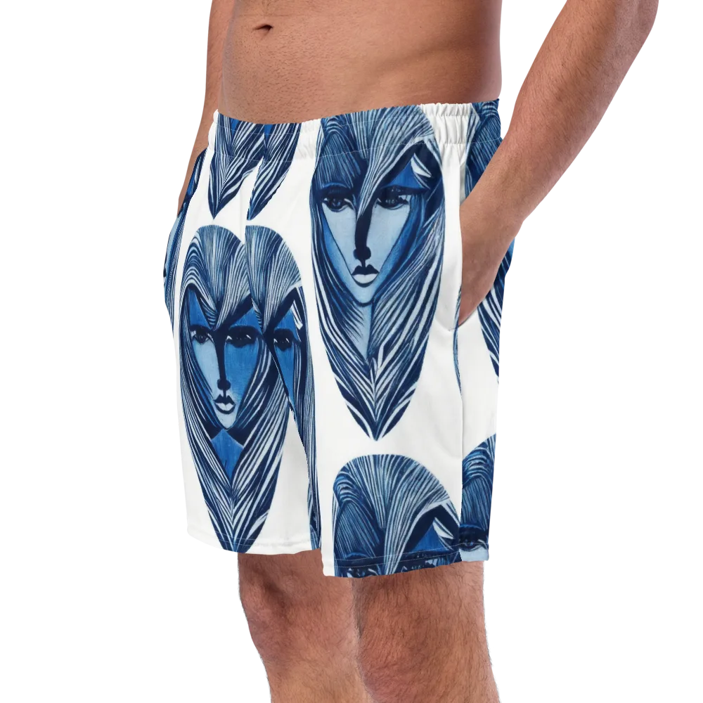 Indigo Visage on Swim Trunks — Left Front