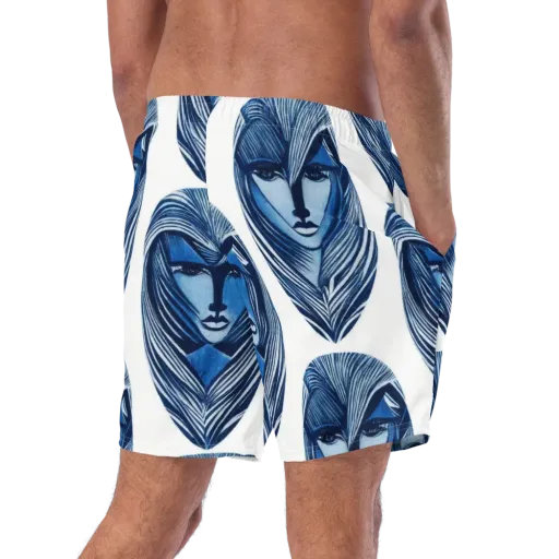 Indigo Visage on a Swim Trunks