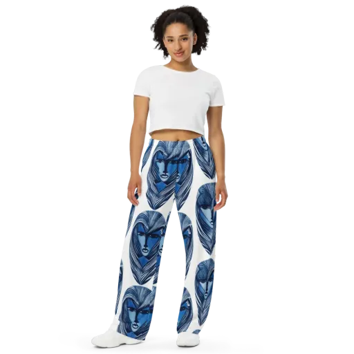 Indigo Visage on a Wide-Leg Pants