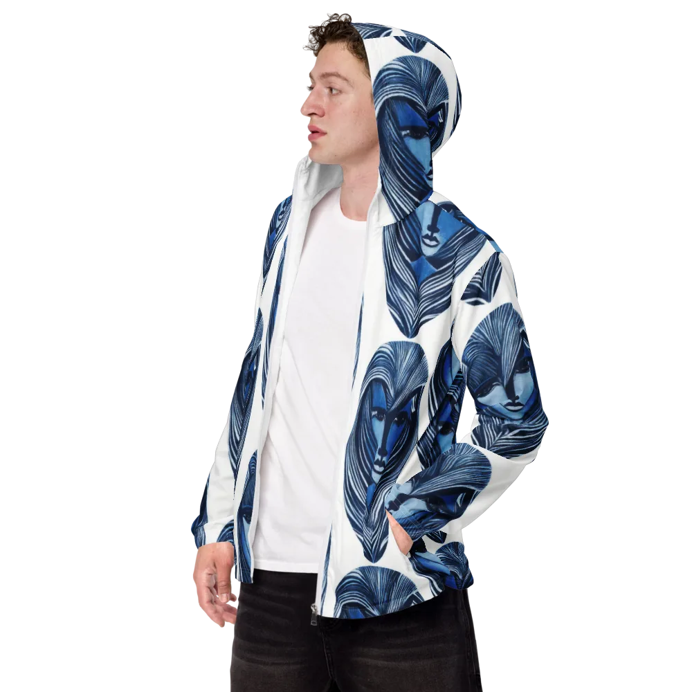 Indigo Visage on Men's Windbreaker — Left Front