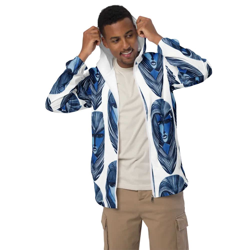 Indigo Visage on Men's Windbreaker — Front