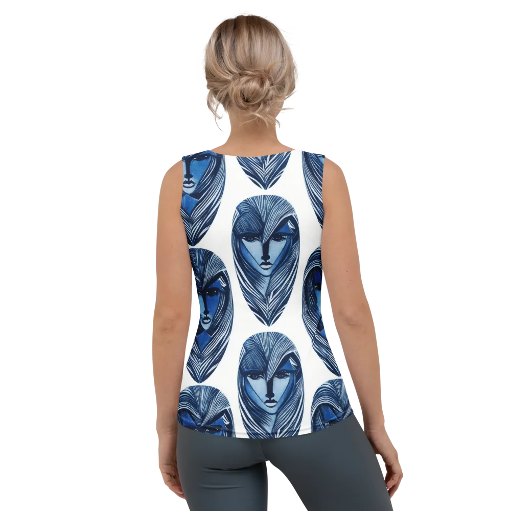 Indigo Visage on Women's Tank Top — Back