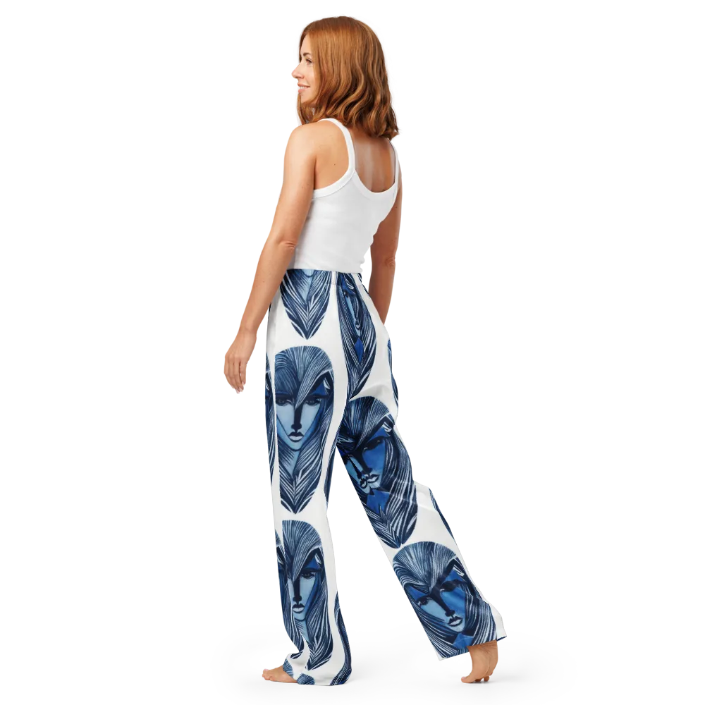 Indigo Visage on Women's Pajama Pants — Back