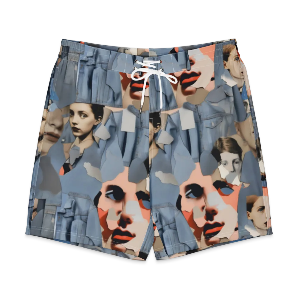 Blue Jean Mirage on Men's Board Shorts — Front