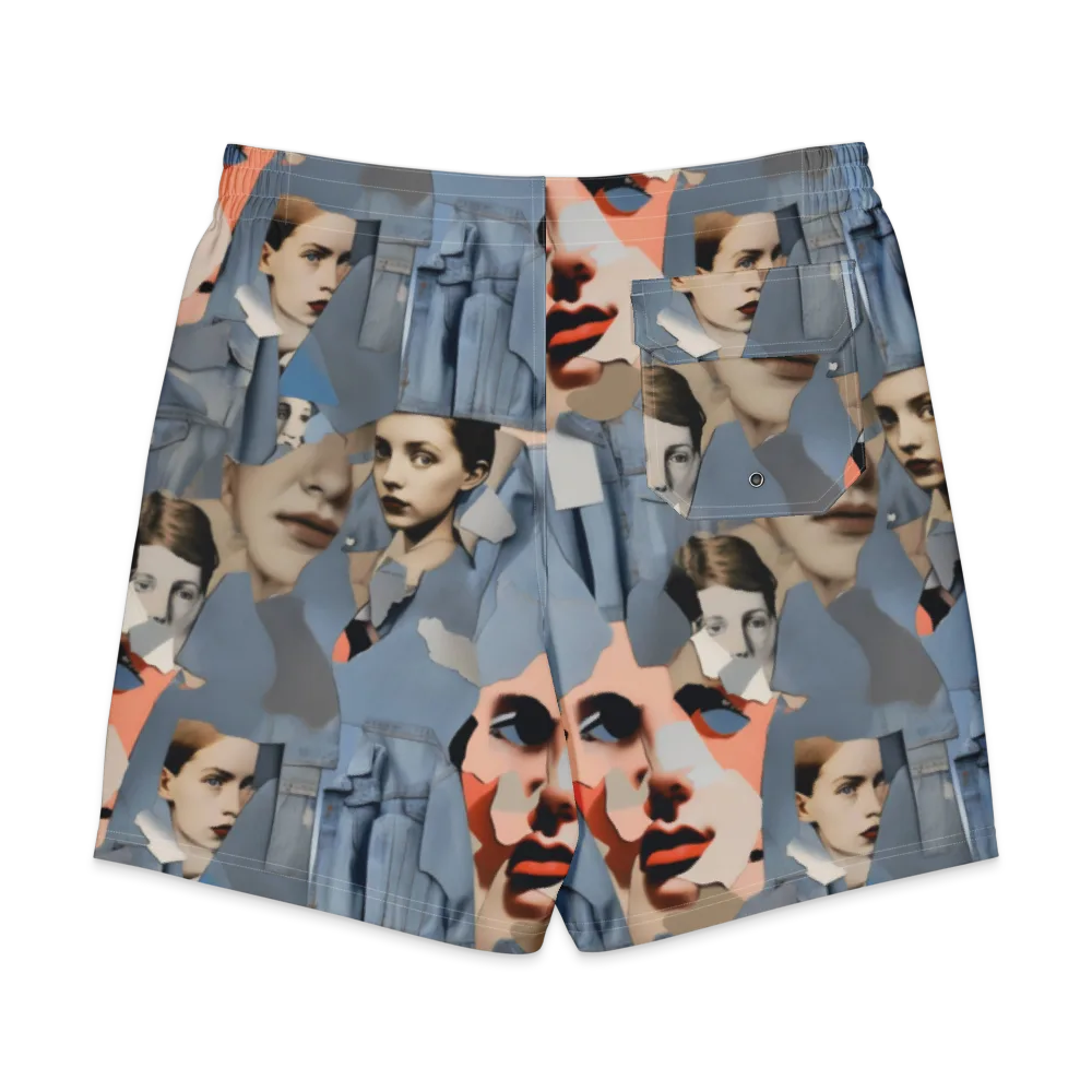 Blue Jean Mirage on Men's Board Shorts — Back