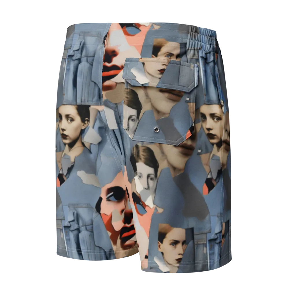 Blue Jean Mirage on Men's Board Shorts — Back
