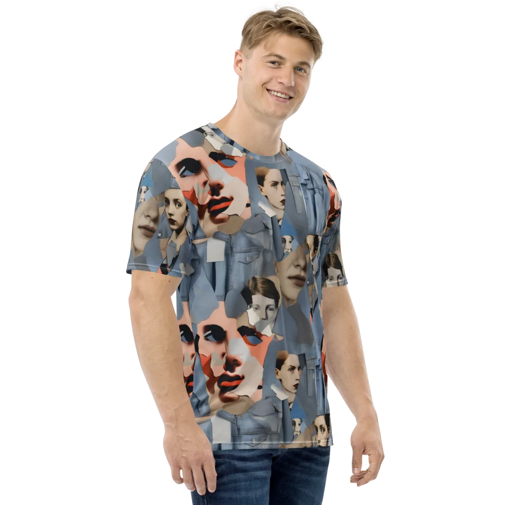 Blue Jean Mirage on Men's Crew Neck T-Shirt — Right