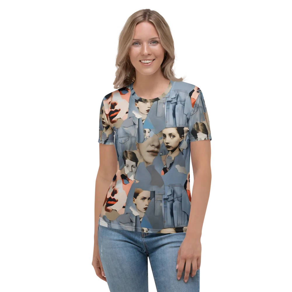 Blue Jean Mirage on Women's Crew Neck T-Shirt — Front