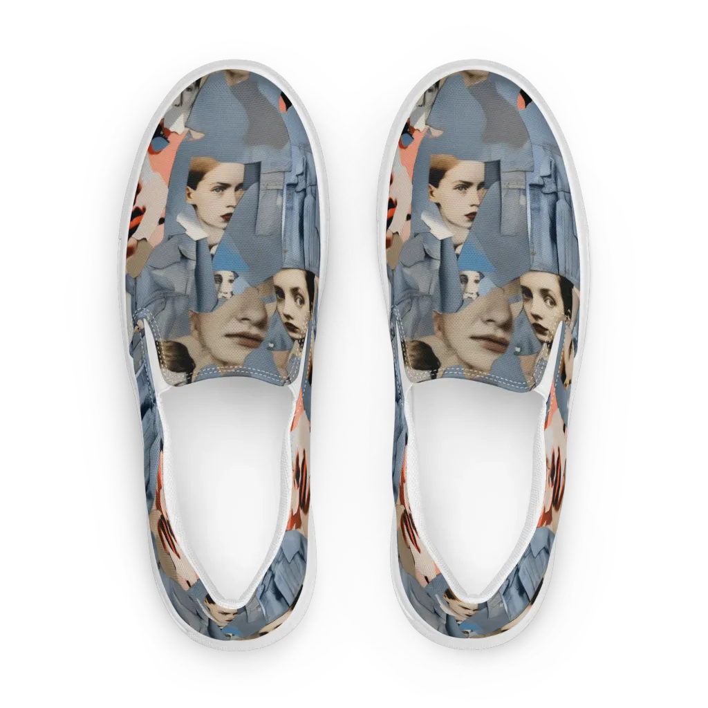 Blue Jean Mirage on Men's Slip-On Canvas Shoes — Front