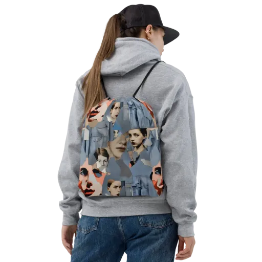 Blue Jean Mirage on a Drawstring Bag