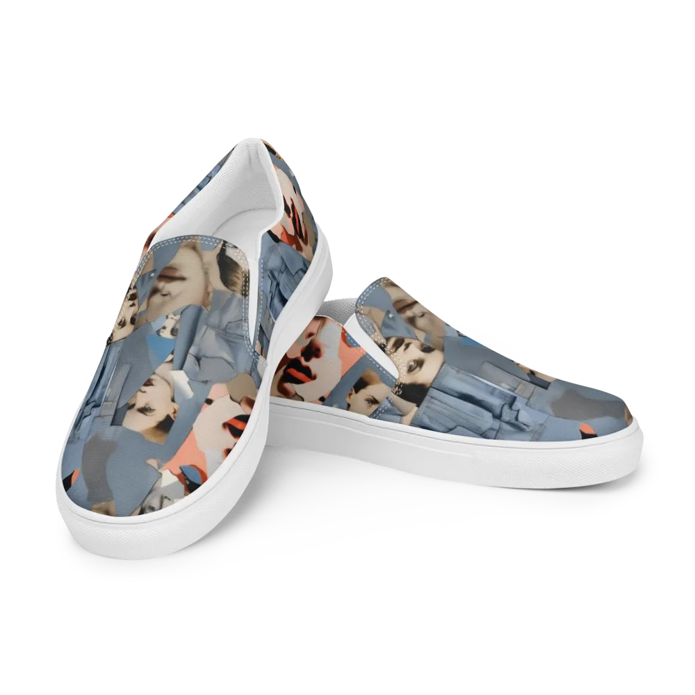 Blue Jean Mirage on Women's Slip-On Canvas Shoes — Left Front