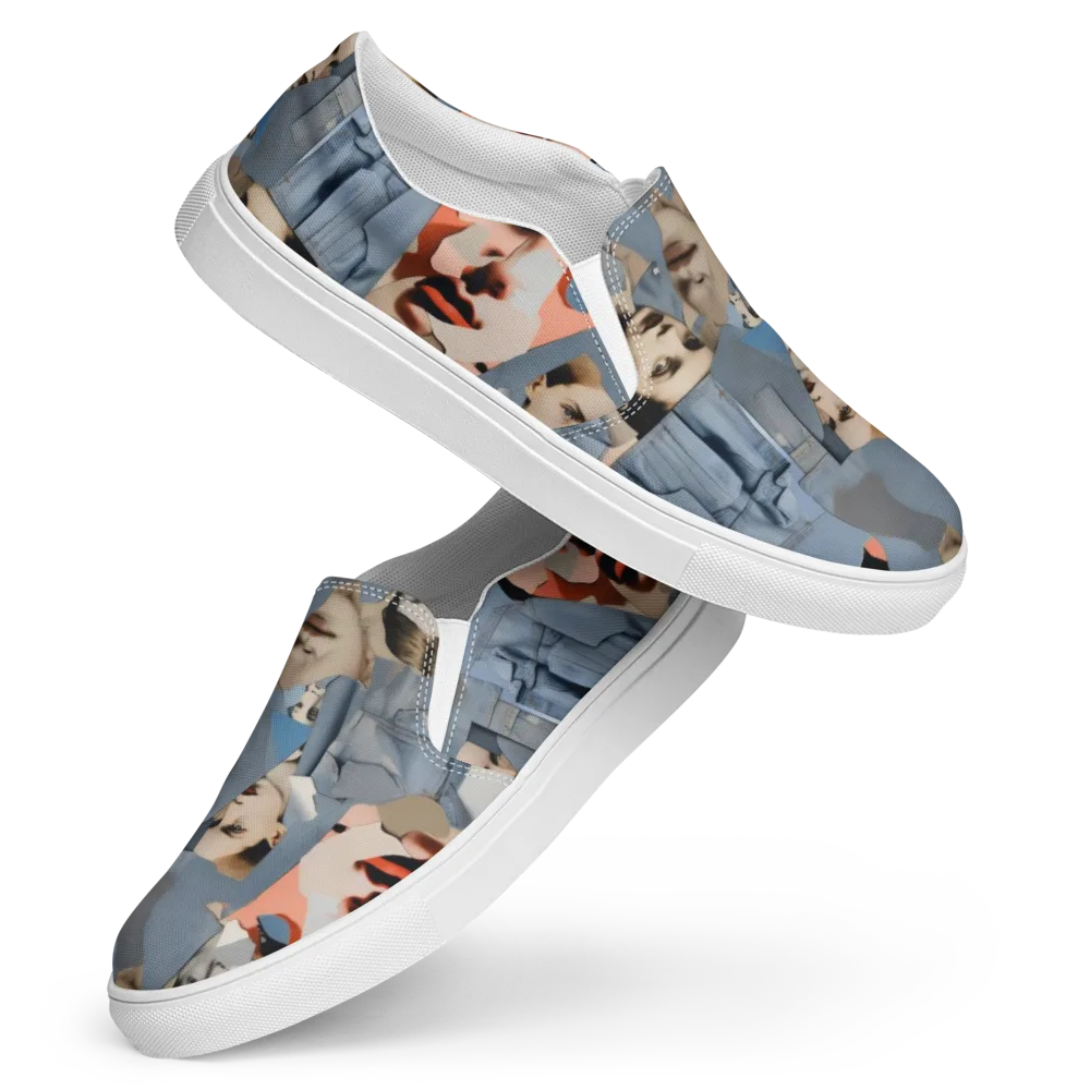 Blue Jean Mirage on Women's Slip-On Canvas Shoes — Front