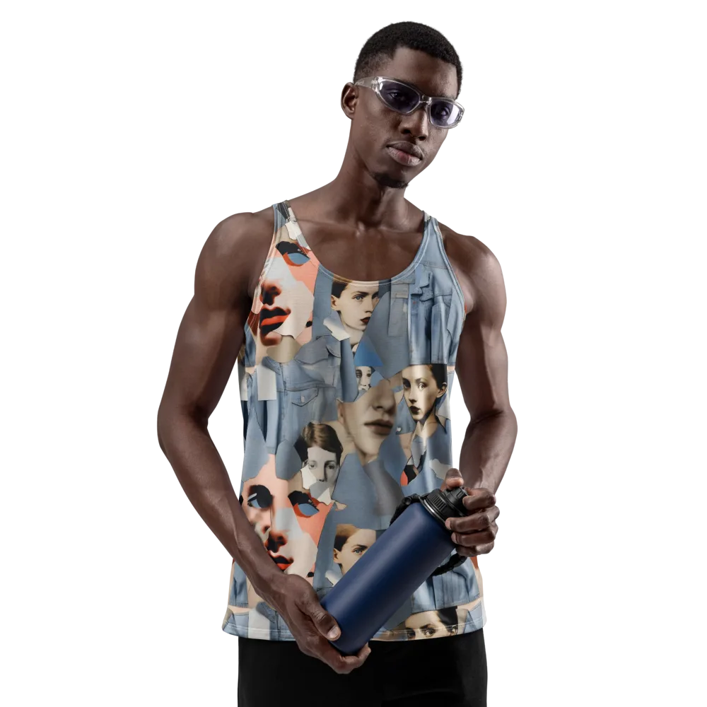 Blue Jean Mirage on Men's Tank Top — Front