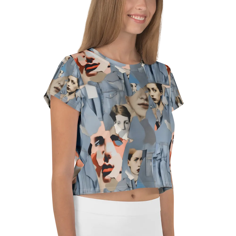 Blue Jean Mirage on Crop Tee — Right