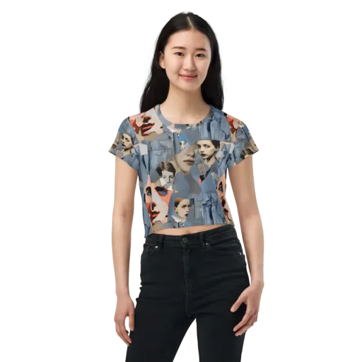 Blue Jean Mirage on a Crop Tee