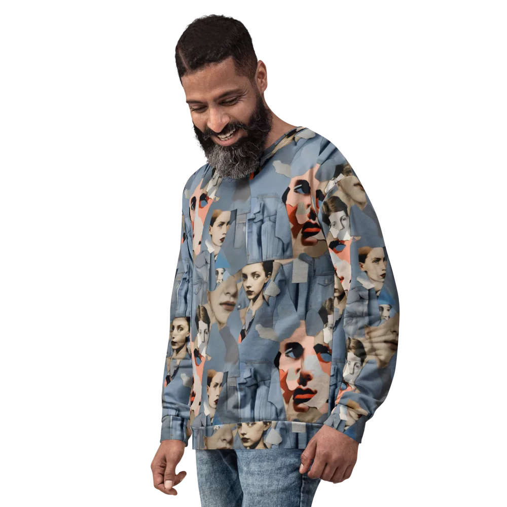 Blue Jean Mirage on Sweatshirt — Left Front