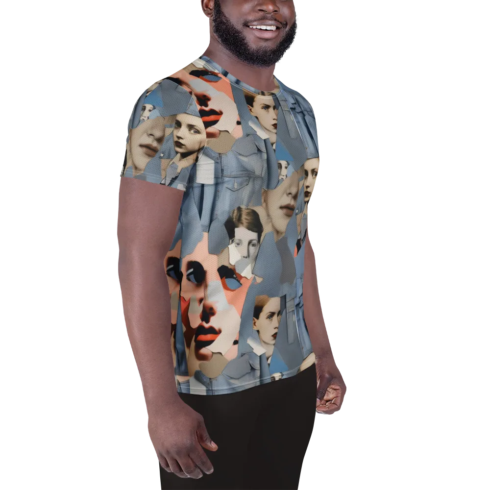 Blue Jean Mirage on Men's Athletic T-Shirt — Right
