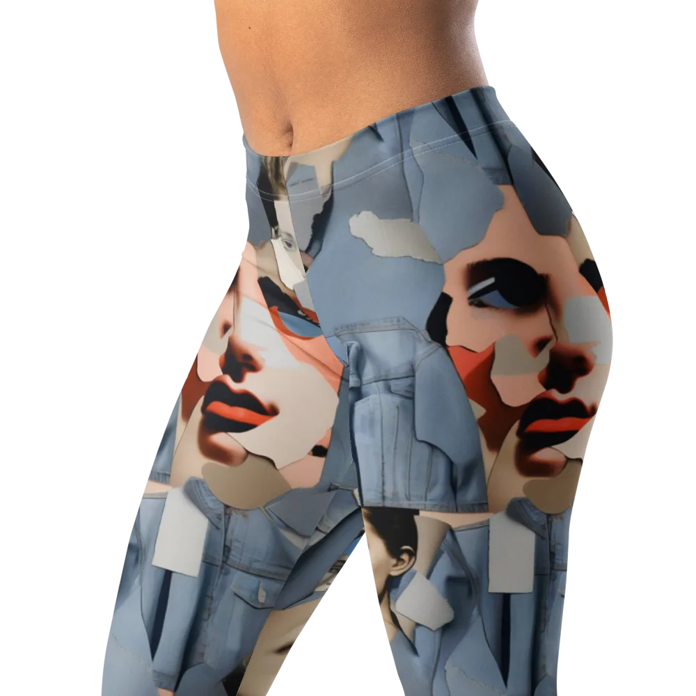 Blue Jean Mirage on Leggings — Left Front