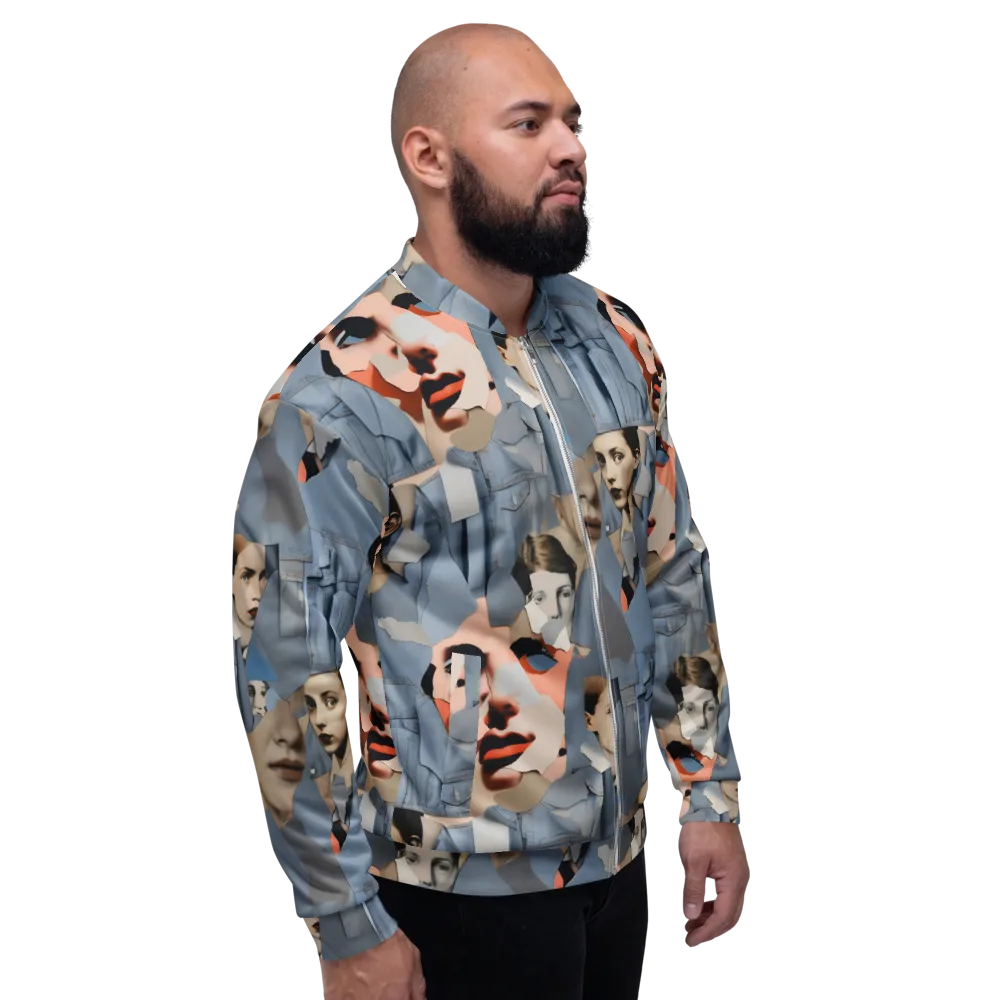 Blue Jean Mirage on Bomber Jacket — Right