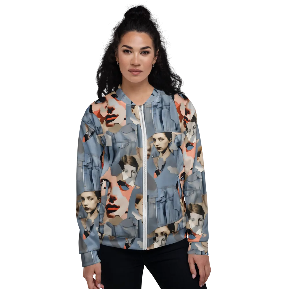 Blue Jean Mirage on Bomber Jacket — Front