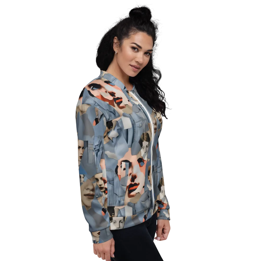 Blue Jean Mirage on Bomber Jacket — Right
