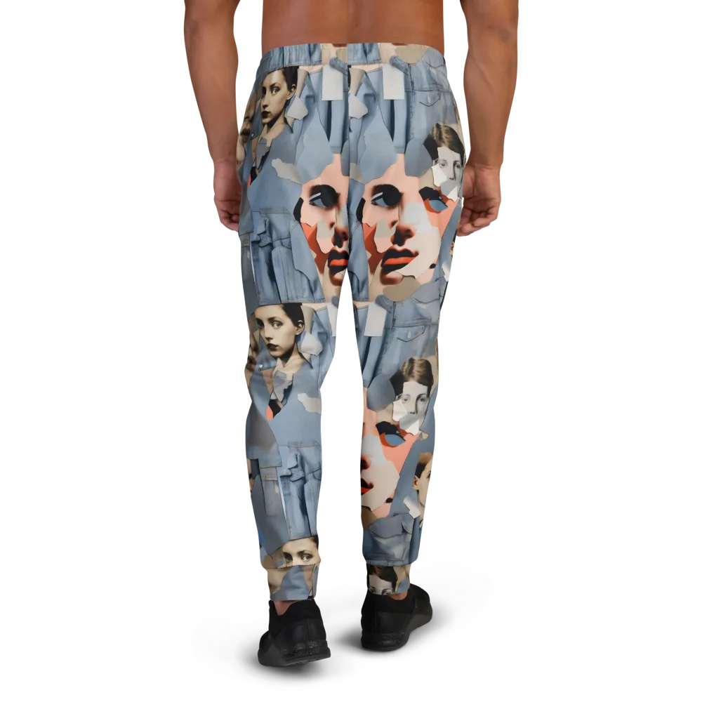 Blue Jean Mirage on Men's Joggers — Back