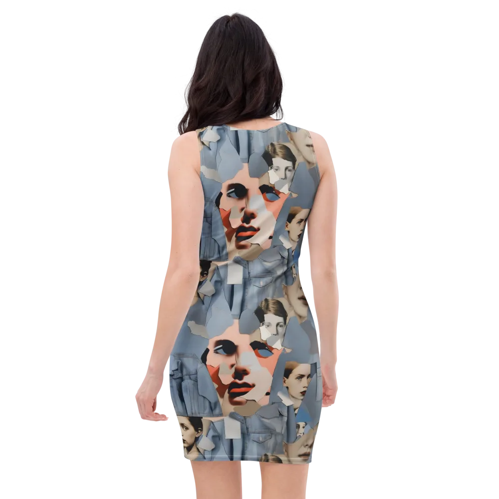 Blue Jean Mirage on Bodycon Dress — Back