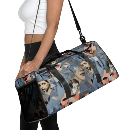 Blue Jean Mirage on a Duffle Bag