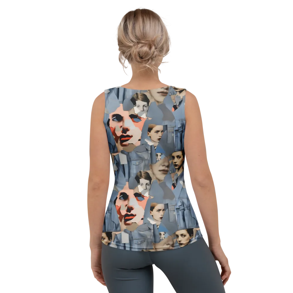 Blue Jean Mirage on Women's Tank Top — Back