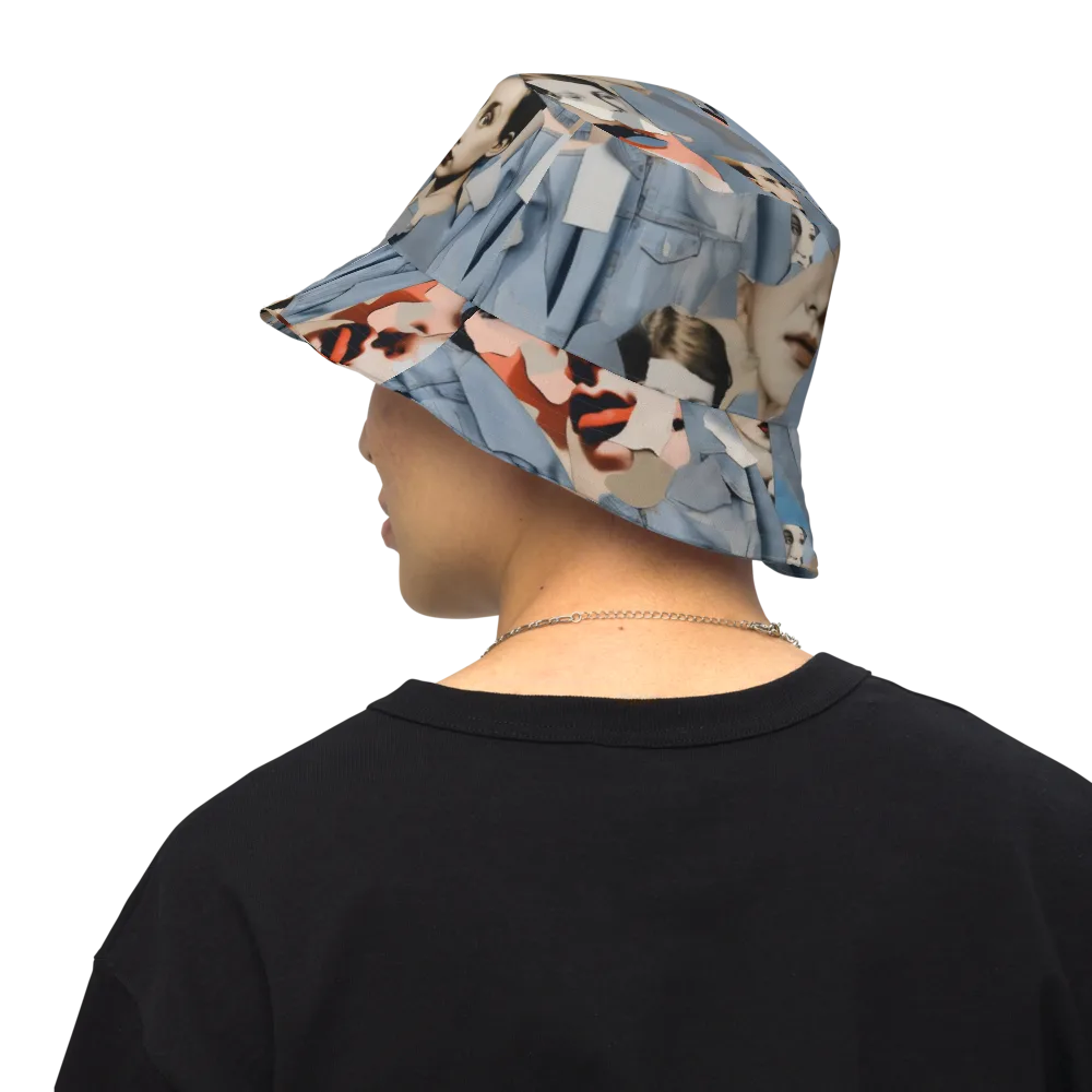 Blue Jean Mirage on Reversible Bucket Hat — Back Inside