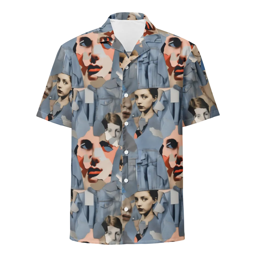 Blue Jean Mirage on Button Shirt — Front