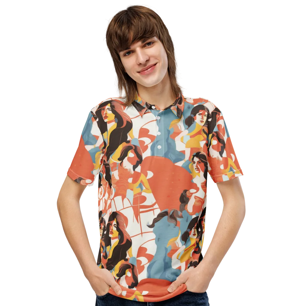 Coral Cabaret on Men's Slim Fit Polo Shirt — Front