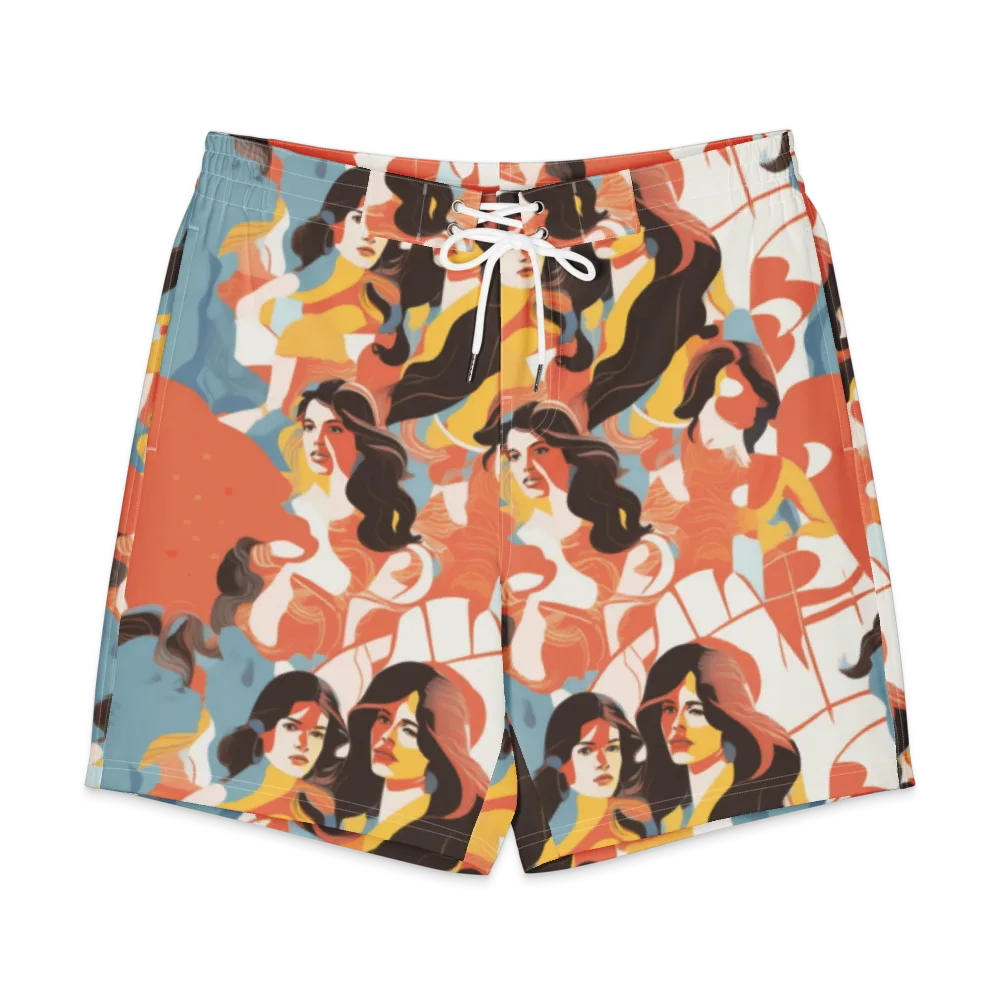 Coral Cabaret on Men's Board Shorts — Front
