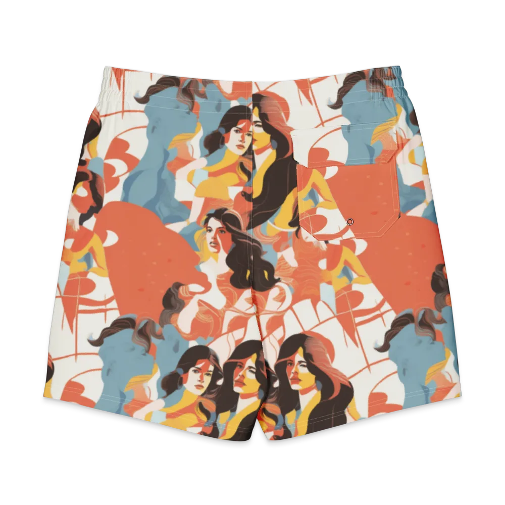 Coral Cabaret on Men's Board Shorts — Back