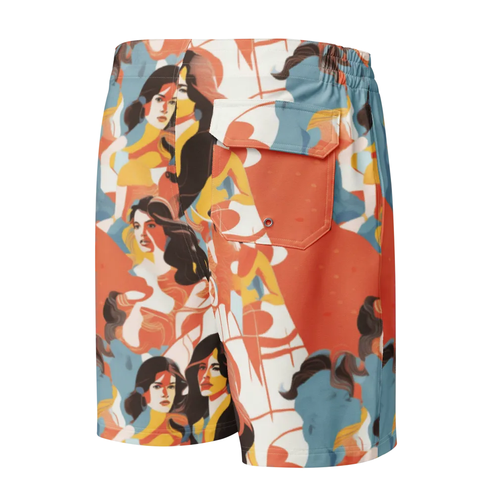 Coral Cabaret on Men's Board Shorts — Back