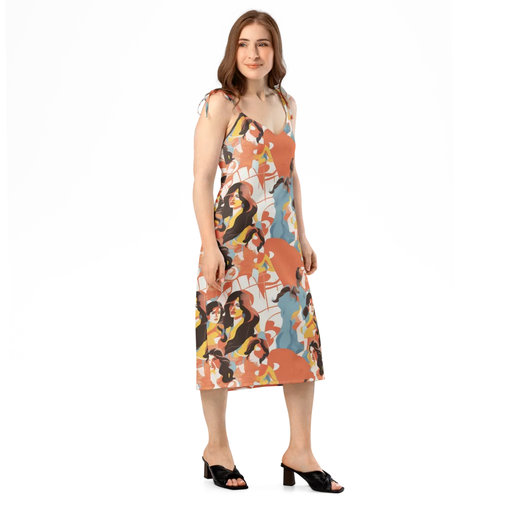 Coral Cabaret on Slip Dress — Right Front