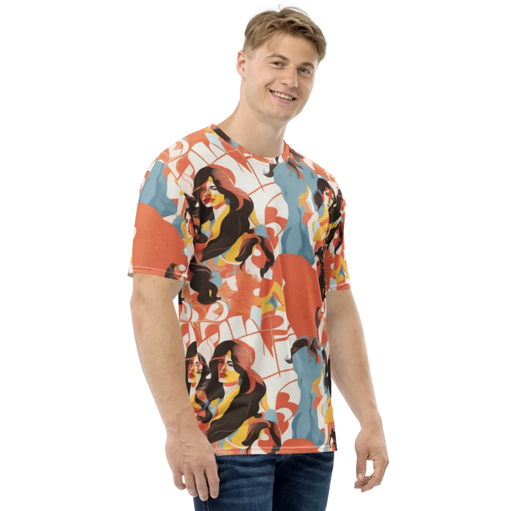 Coral Cabaret on Men's Crew Neck T-Shirt — Right