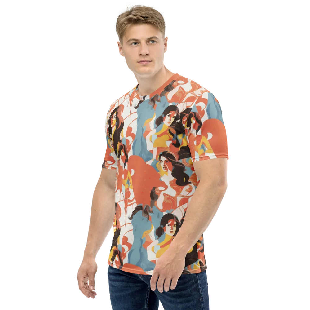 Coral Cabaret on Men's Crew Neck T-Shirt — Left