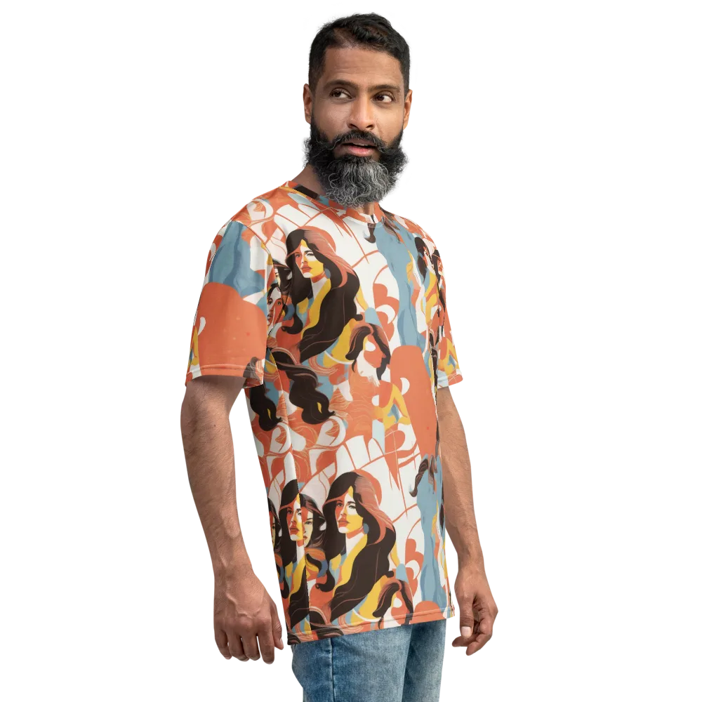 Coral Cabaret on Men's Crew Neck T-Shirt — Right