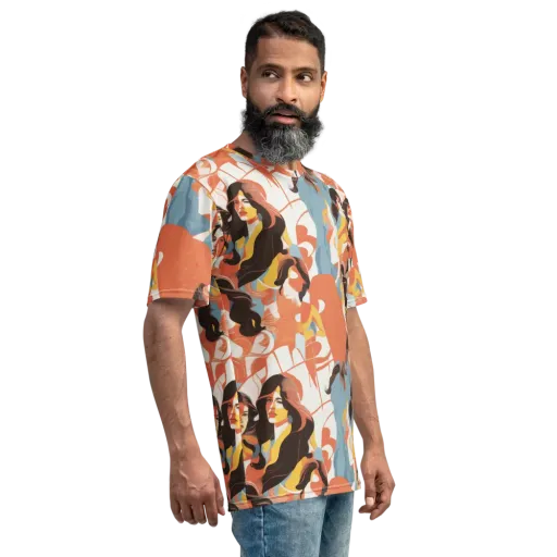 Coral Cabaret on a Men's Crew Neck T-Shirt