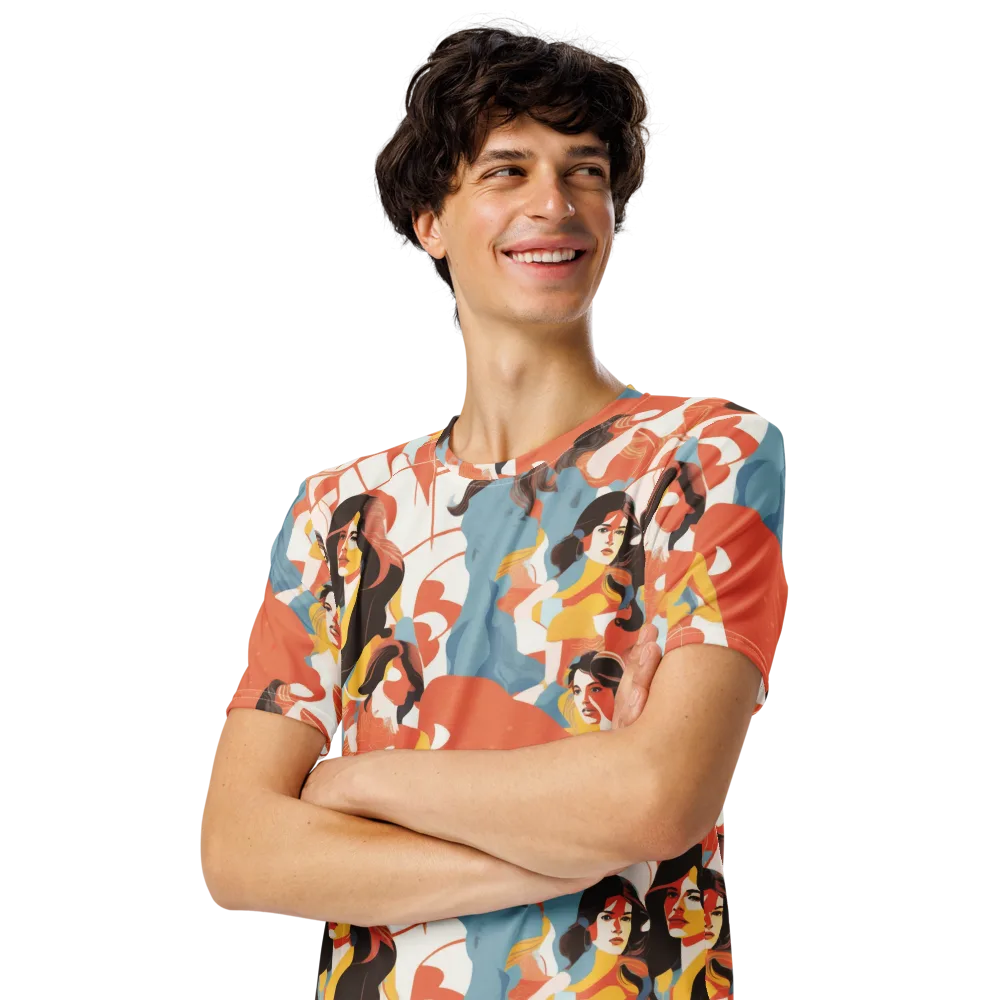 Coral Cabaret on Men's Crew Neck T-Shirt — Left Front