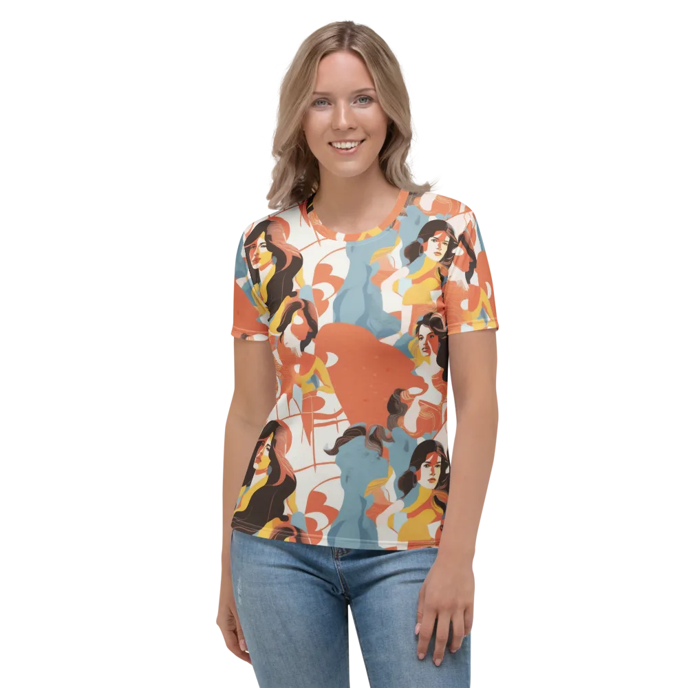 Coral Cabaret on Women's Crew Neck T-Shirt — Front