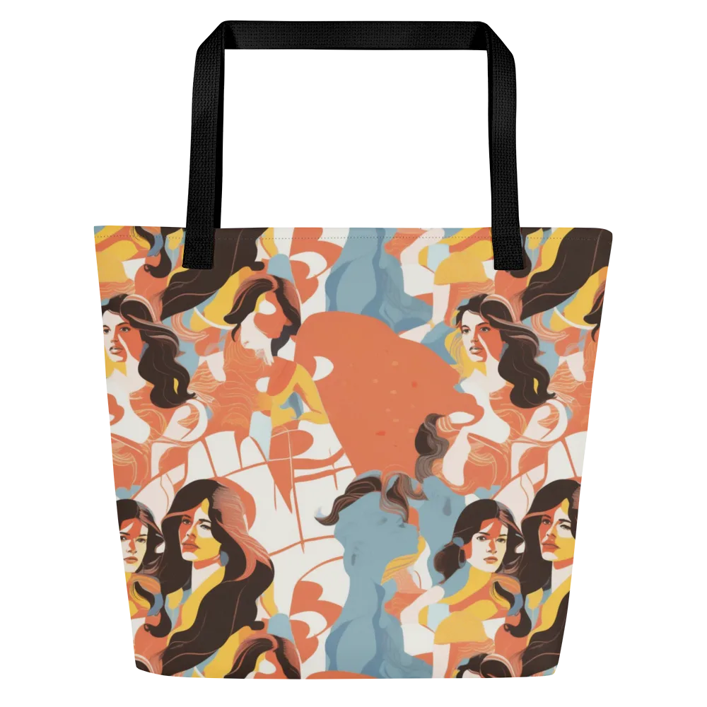 Coral Cabaret on Large Tote Bag W/ Pocket — Front